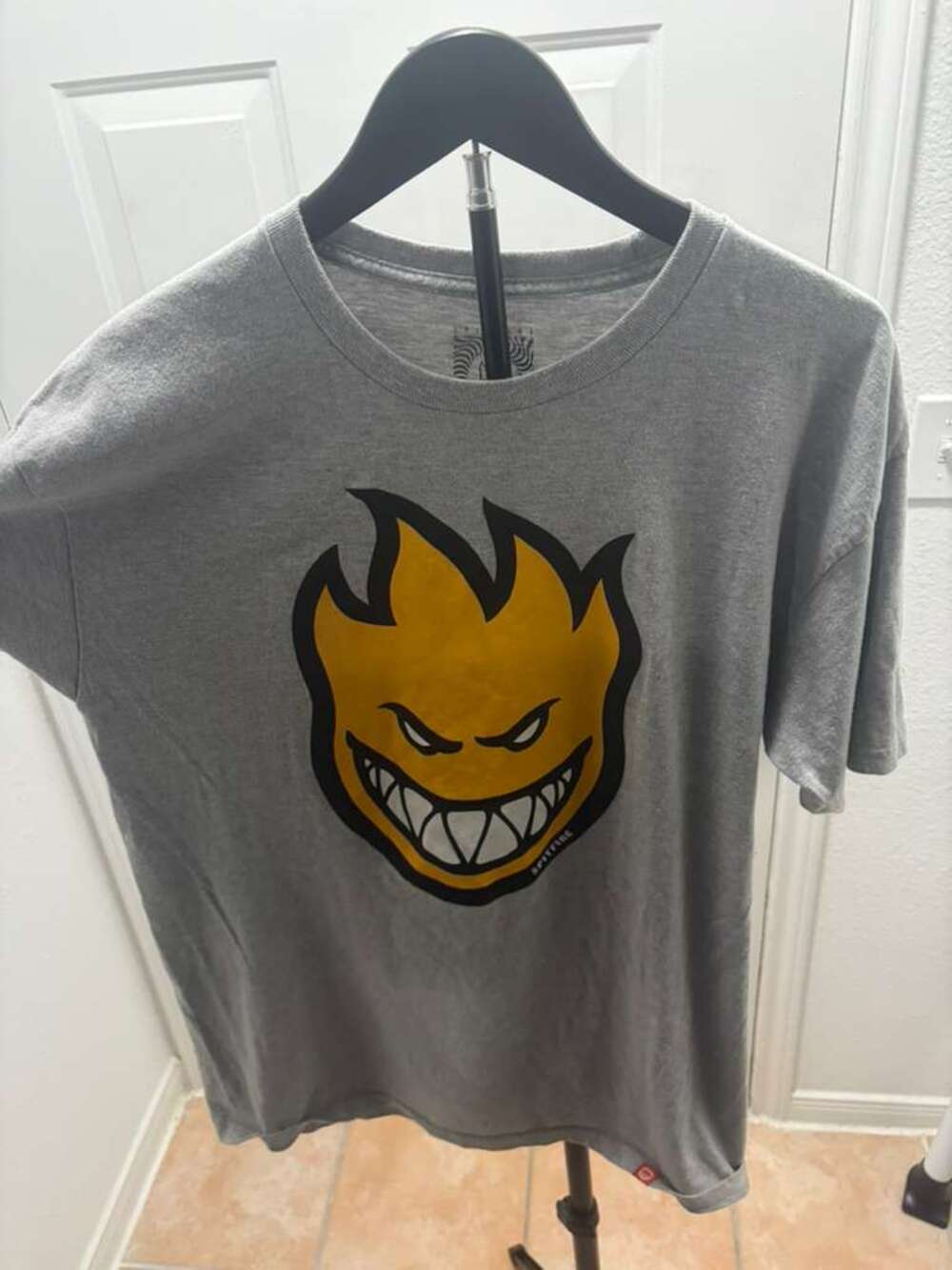 Spitfire Bighead Gray Large T-Shirt